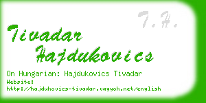 tivadar hajdukovics business card